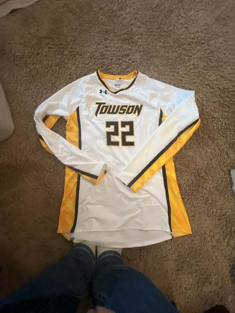 Under Armour Towson University Tigers Volleyball Long Sleeve Game Jersey #22